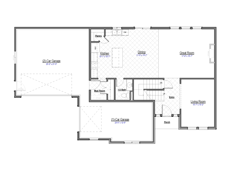 The Kimberly Utah Home Floor Plan J Thomas Homes