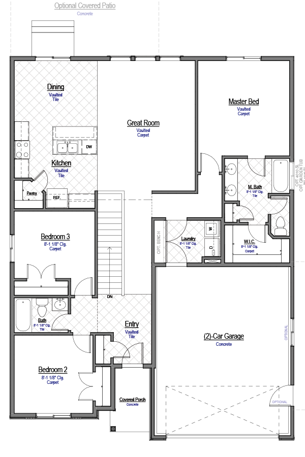 The Olivia Utah Home Floor Plan J Thomas Homes